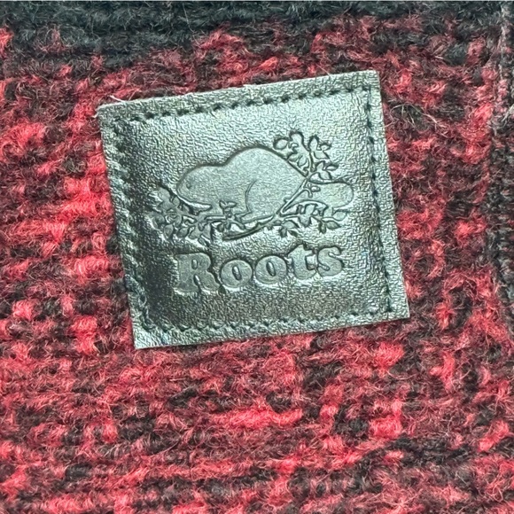 Roots Kids Wool Blend Full Zip Red & Black Buffalo Plaid Jacket - Size L - NWT - Picture 6 of 9